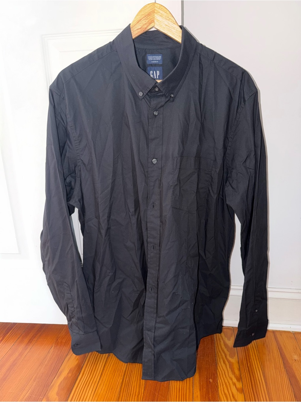 GAP Men's Black Lightweight Button-Up Shirt Jacket XL